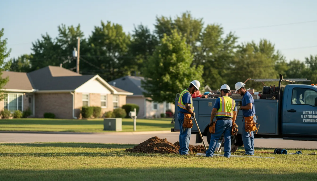 Residential water line and bathroom plumbing service in Russia, OH